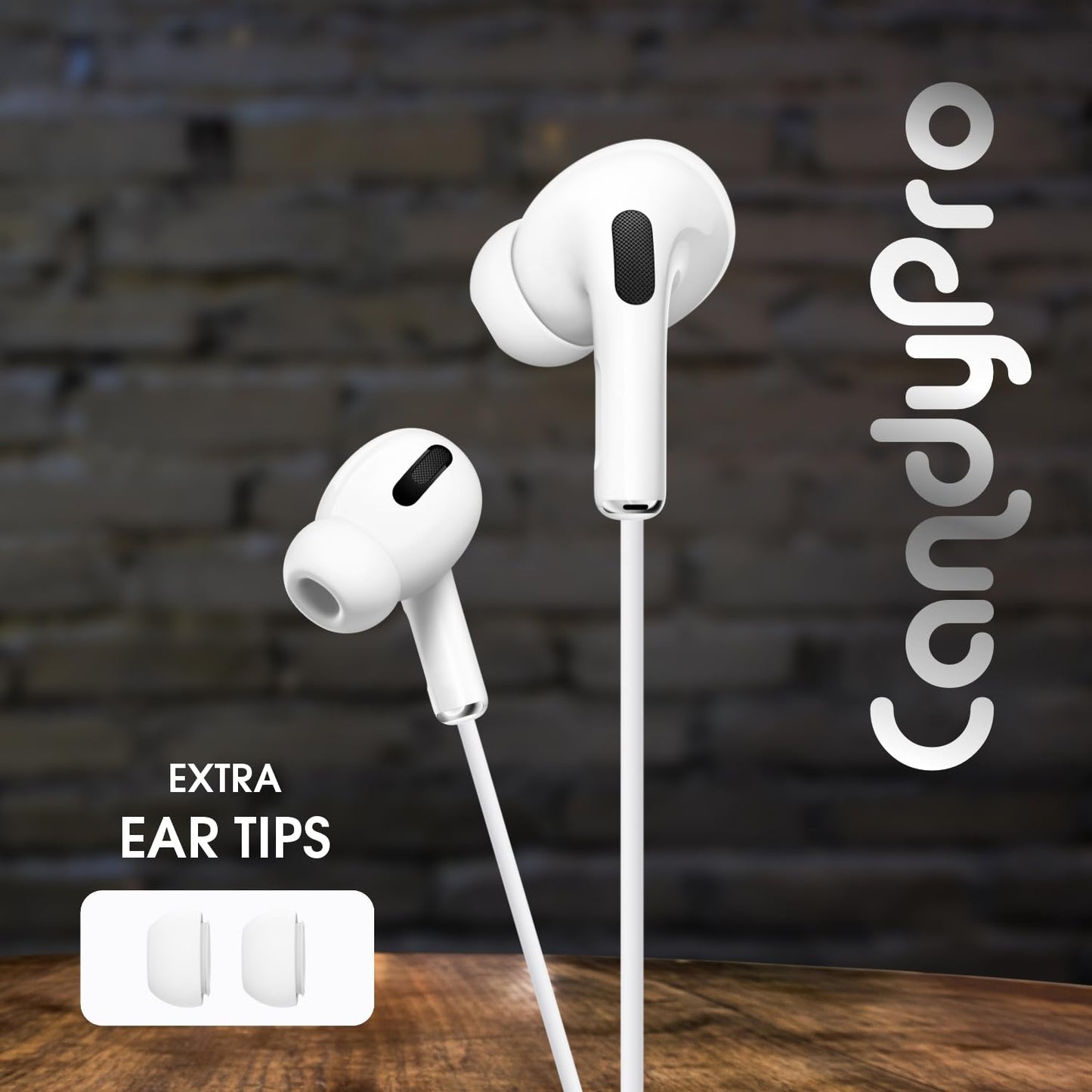 Candytech Wired Headphones In Ear Earphones with 10mm Drivers, in-Line Mic, Volume Controller, Compatible for iPhone 7/8/X/XS/XR/11/12/13/14 Pro, iPad - Noise-Isolating, Stereo Sound, White
