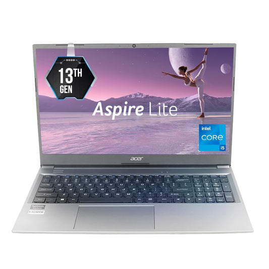 Acer Aspire Lite, 13th Gen, Intel Core i5-1334U, 16GB RAM, 512GB SSD, Full HD, 15.6"/39.62cm, Windows 11 Home, MS Office, Steel Gray, 1.59KG, AL15-53, Metal Body, Thin and Light Premium Laptop