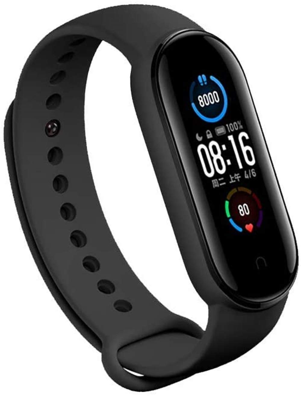Sounce Adjustable Xiaomi Mi Band 5 & Mi Band 6 Watch Strap Silicone Adjustable Men Women- Set of 5