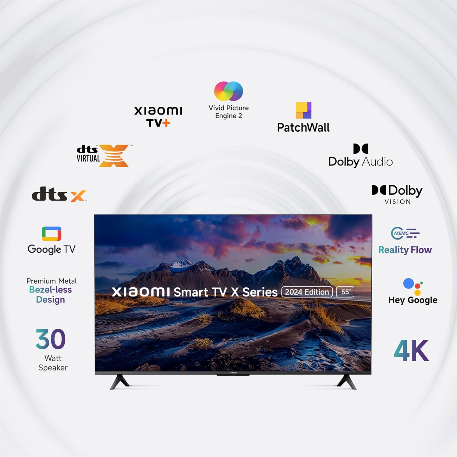 Xiaomi MI 138 cm (55 inches) X Series 4K LED Smart Google TV L55MA-AIN (Black)