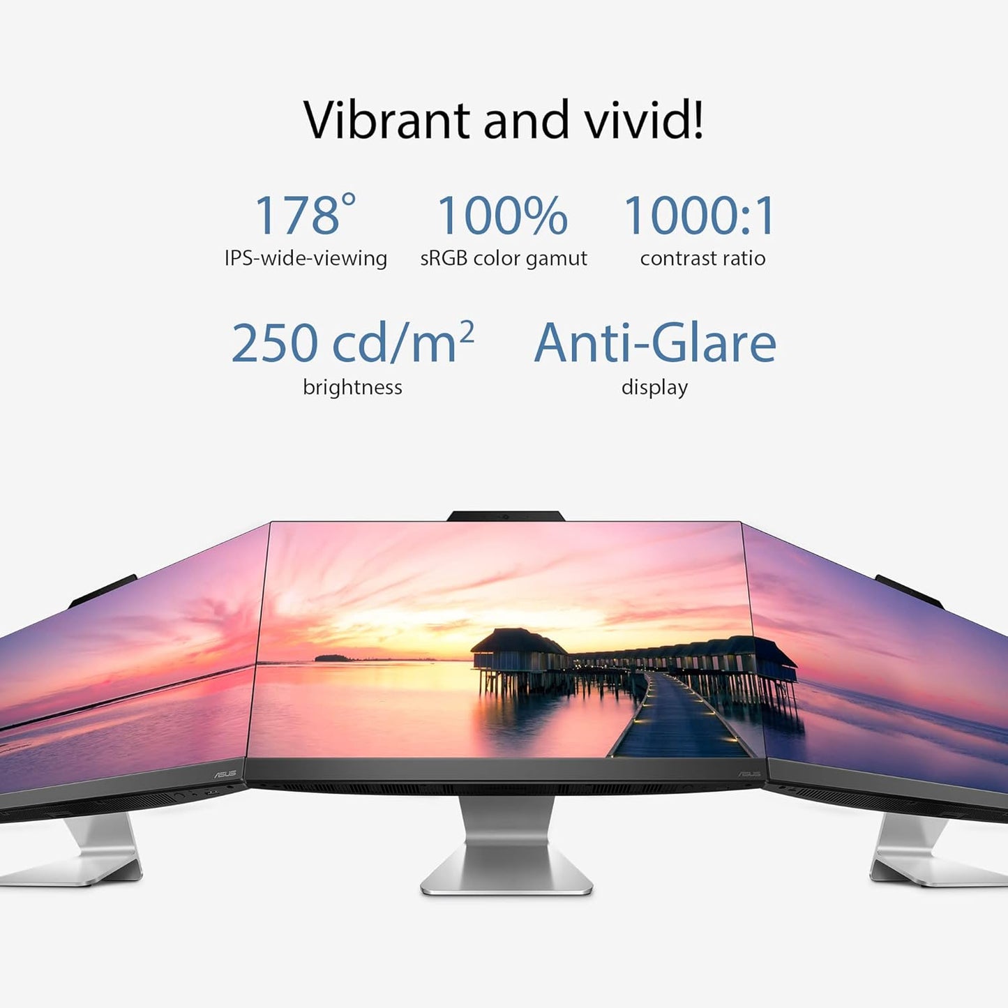 ASUS A3402, 23.8" FHD, 13th Gen, Intel Core i5-1335U, All-in-One PC (8GB RAM/512GB SSD/Windows 11/Office 2021/Black/5.4 Kg) with Wireless Black Keyboard & Mouse, 3 Years Warranty, A3402WVA-BPC002WS