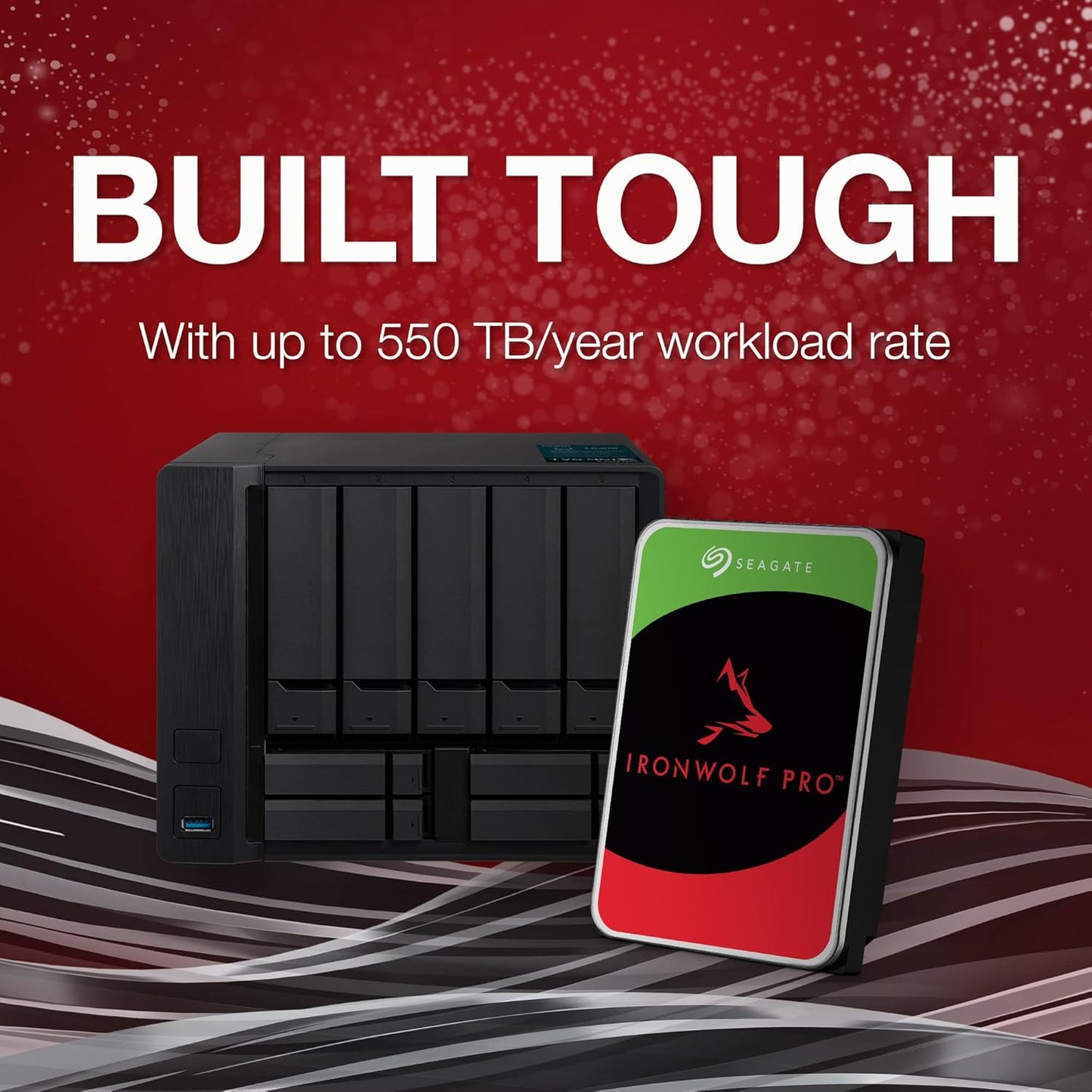 Seagate IronWolf Pro 8TB, Enterprise HDD Internal NAS, CMR, SATA to 6Gb/s, 7200RPM, 256MB Cache for RAID Network-Attached Storage, Rescue Services, Open-Easy Package (ST8000NTZ01)