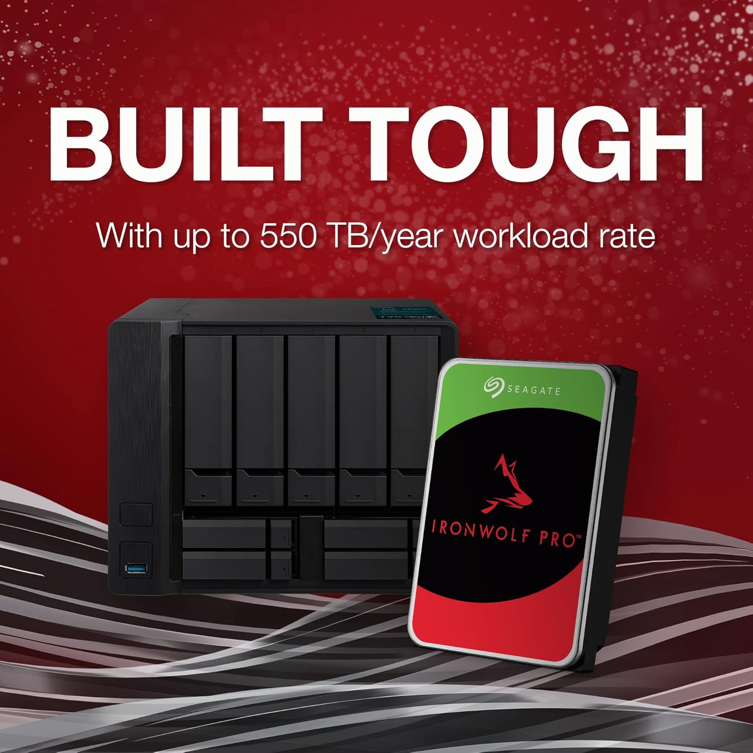 Seagate IronWolf Pro 8TB, Enterprise HDD Internal NAS, CMR, SATA to 6Gb/s, 7200RPM, 256MB Cache for RAID Network-Attached Storage, Rescue Services, Open-Easy Package (ST8000NTZ01)