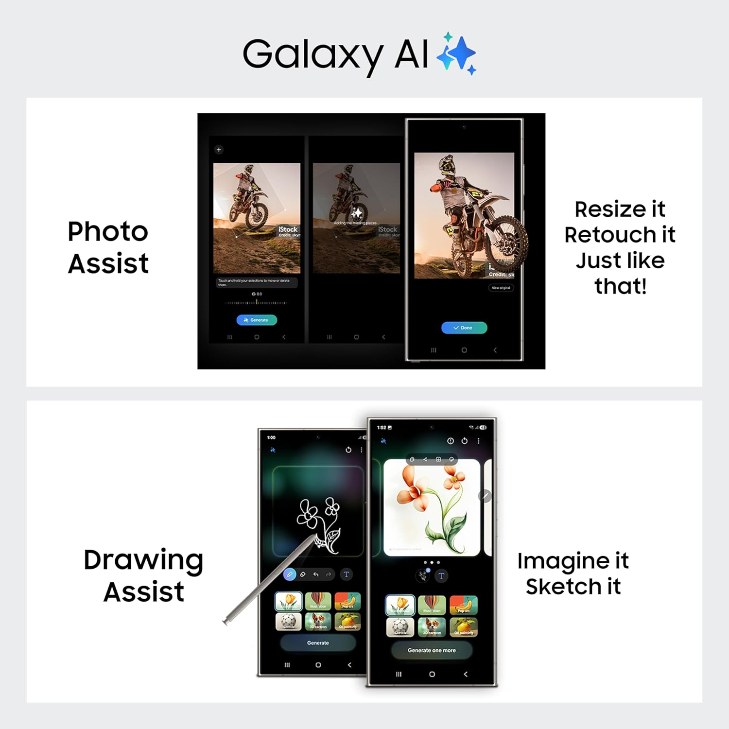 Samsung Galaxy S24 Ultra 5G AI Smartphone with Galaxy AI (Titanium Violet, 12GB, 256GB Storage), Snapdragon 8 Gen 3, 200 MP Camera with ProVisual Engine and 5000mAh Battery