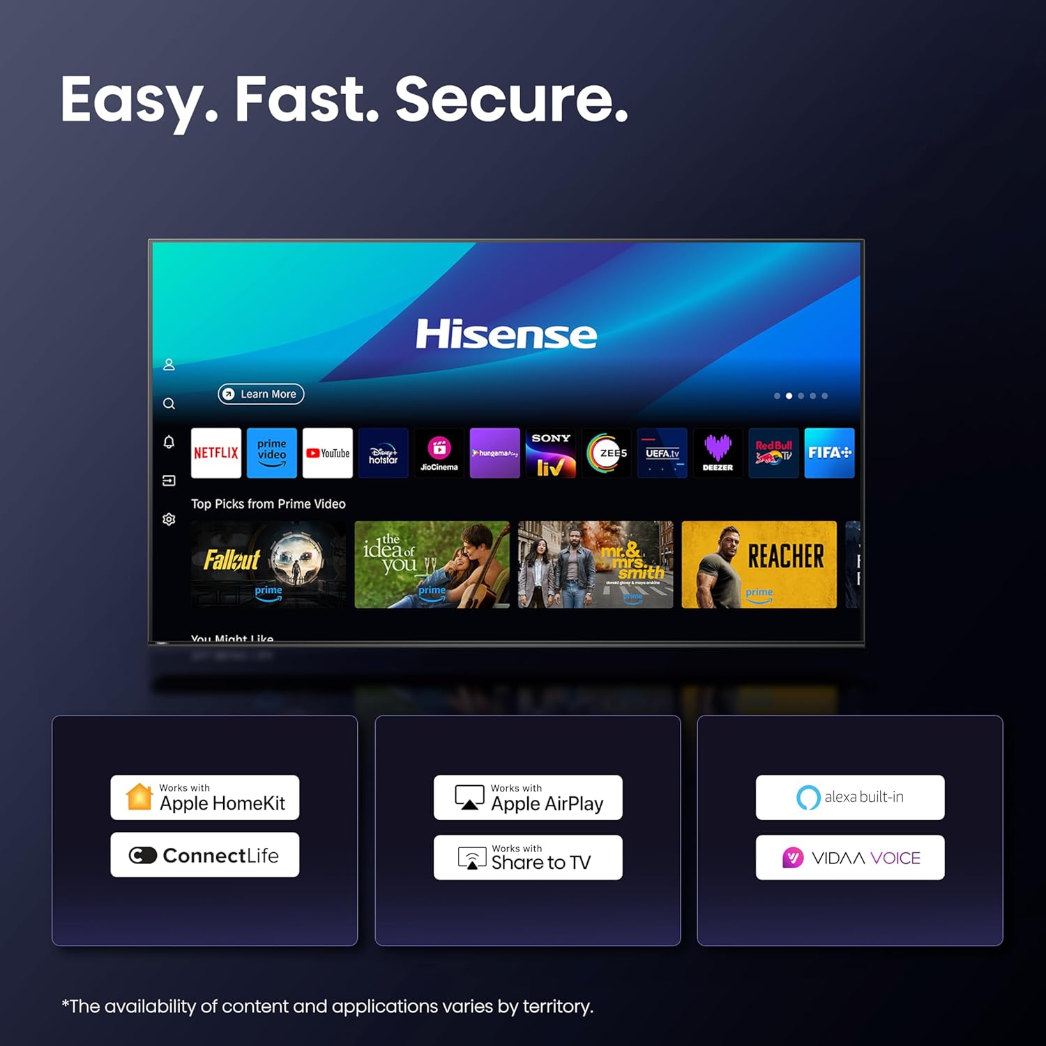 Hisense 215 cm (85 inches) U7Q Series 4K Ultra HD Smart QLED Mini LED TV 85U7Q (Black)