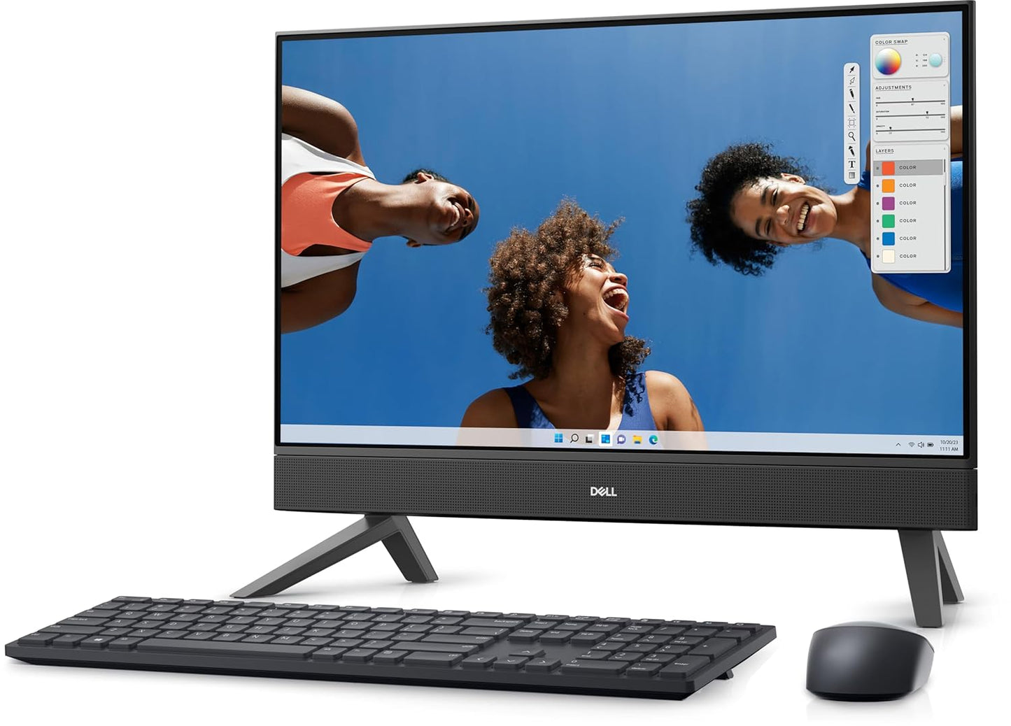 Dell AIO Inspiron 5430, 14th gen i3-100U, 8 GB, 512GB SSD Intel® Graphics, 23.8" FHD AG Infinity Narrow Border Non-Touch | Windows 11 + Office H&S 2021 | Wireless Keyboard & Mouse