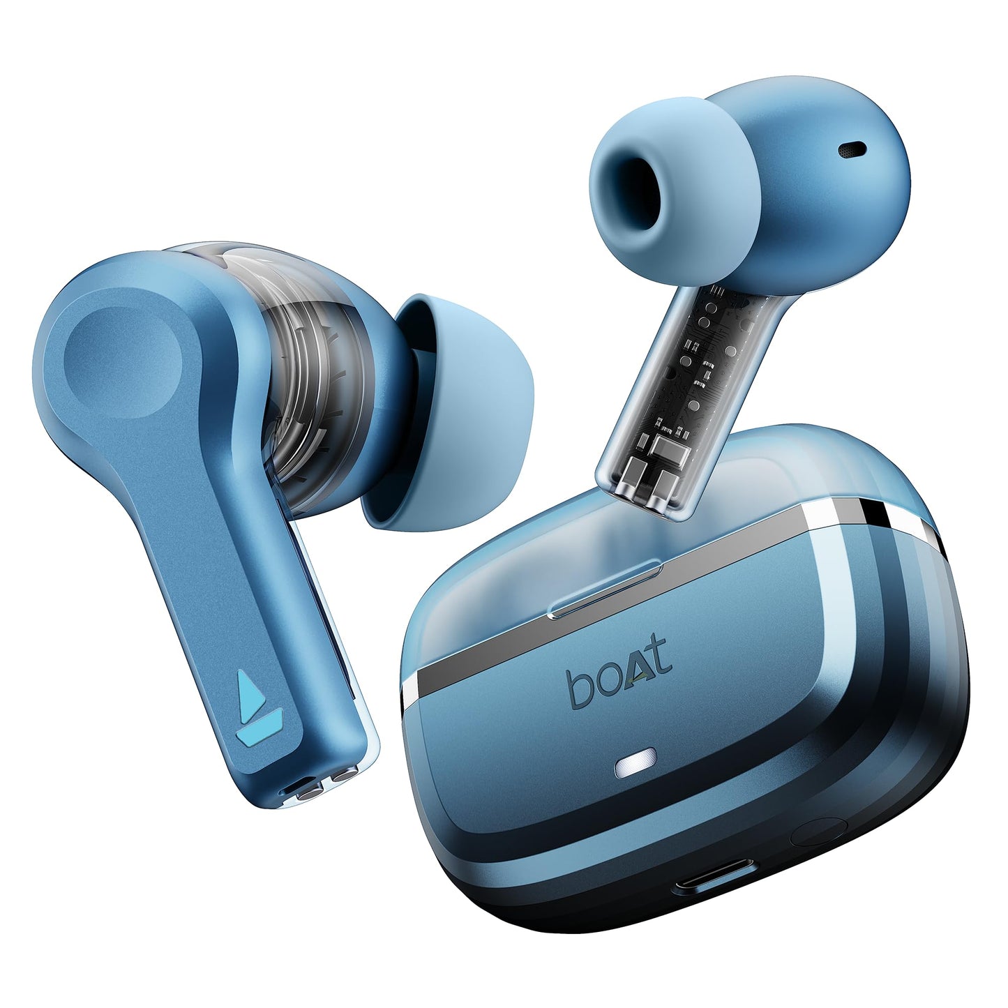 boAt Nirvana Space, 360º Spatial Audio, Active Noise Cancellation (~32dB), 100Hrs Battery,4Mics ENx, Fast Charge, v5.3 Bluetooth Earbuds, TWS Ear Buds Wireless Earphones with mic (Cosmic Black)