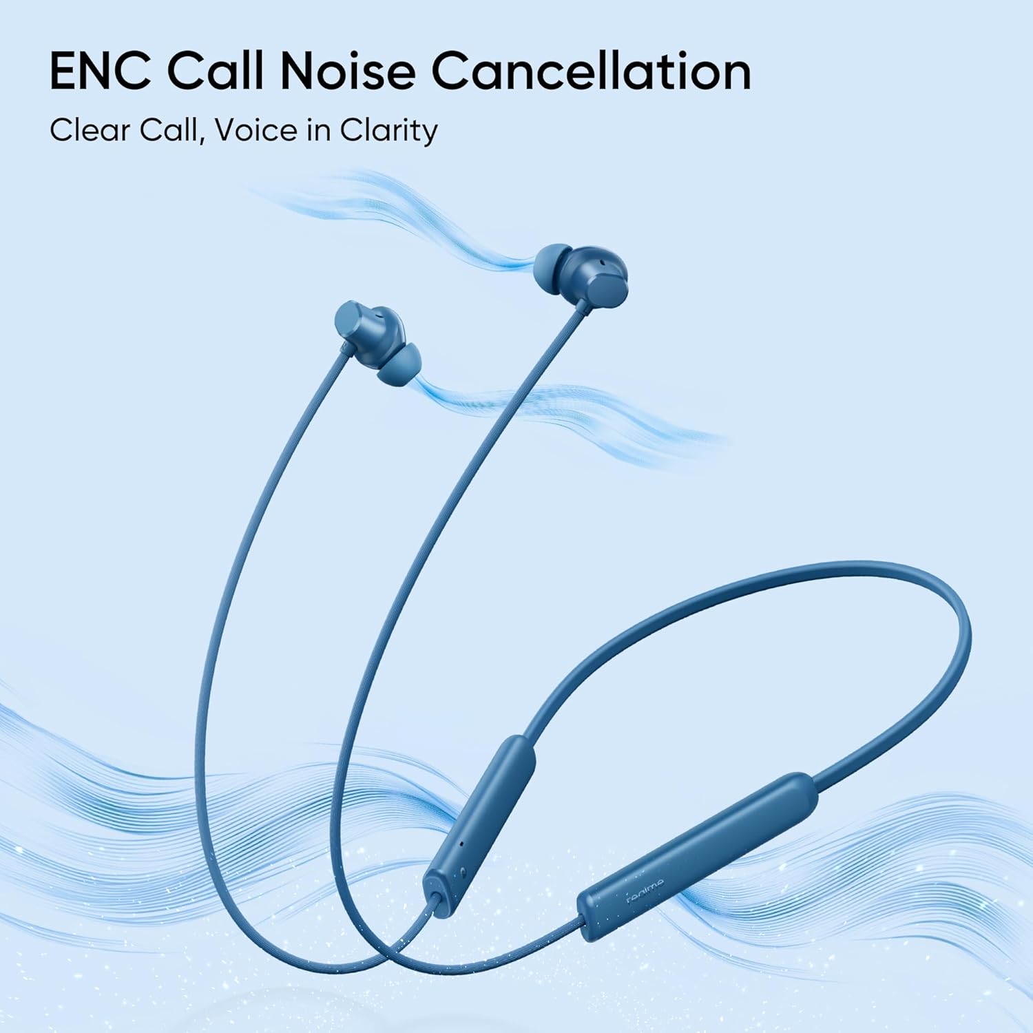 realme Buds Wireless 5 Lite in Ear Bluetooth Neckband with 12.4 mm Dynamic Bass Boost Driver,Upto 35 Hours Playback,45ms Low Latency,IP55 Dust & Water Resistant, Bluetooth V5.4 (Haze Blue)