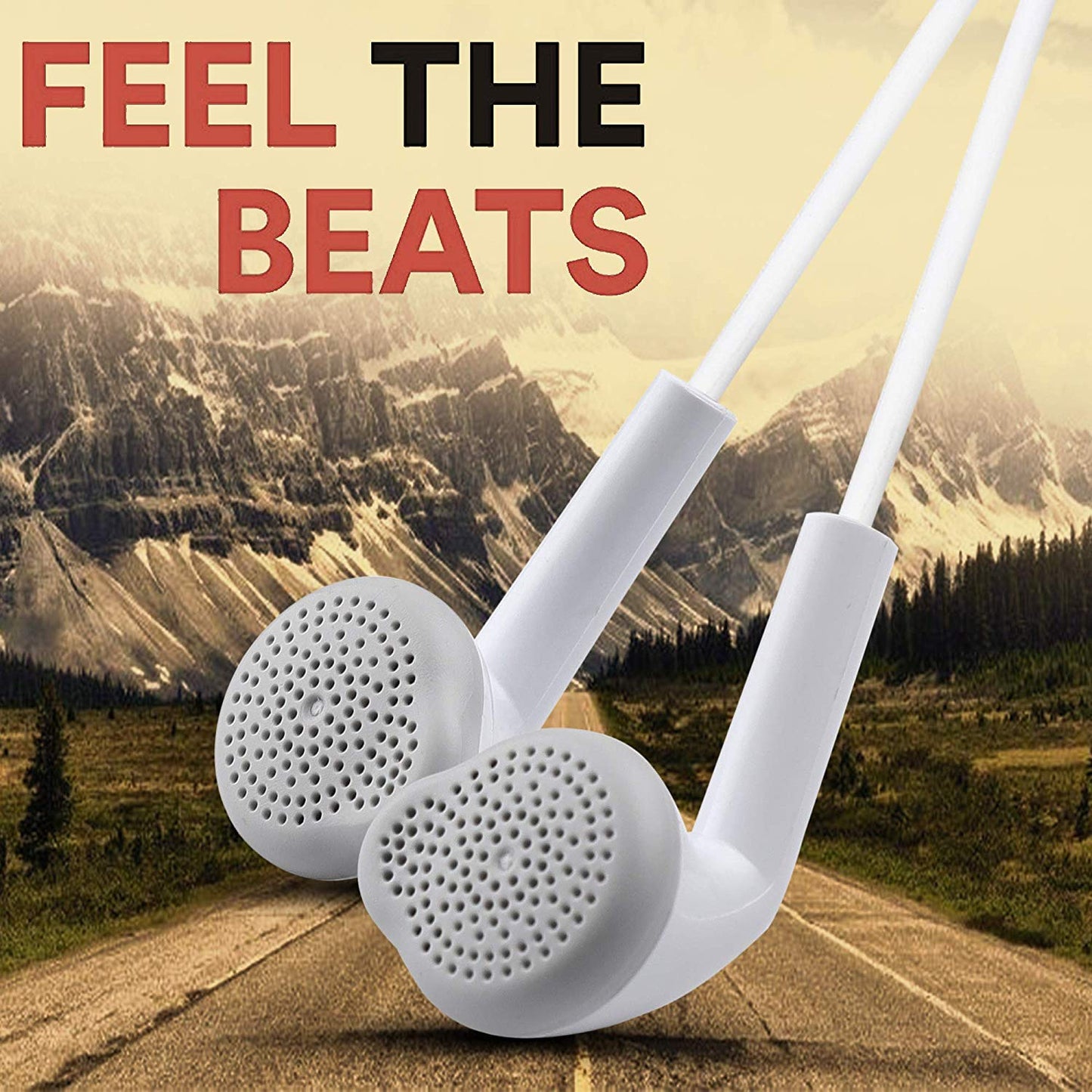 Earphones for Samsung Galaxy M30s / M 30 s Earphones Original Like Wired in-Ear Headphones Stereo Deep Bass Head Hands-Free Headset Earbud with Built in-line Mic, 3.5mm Jack (YS11, White)