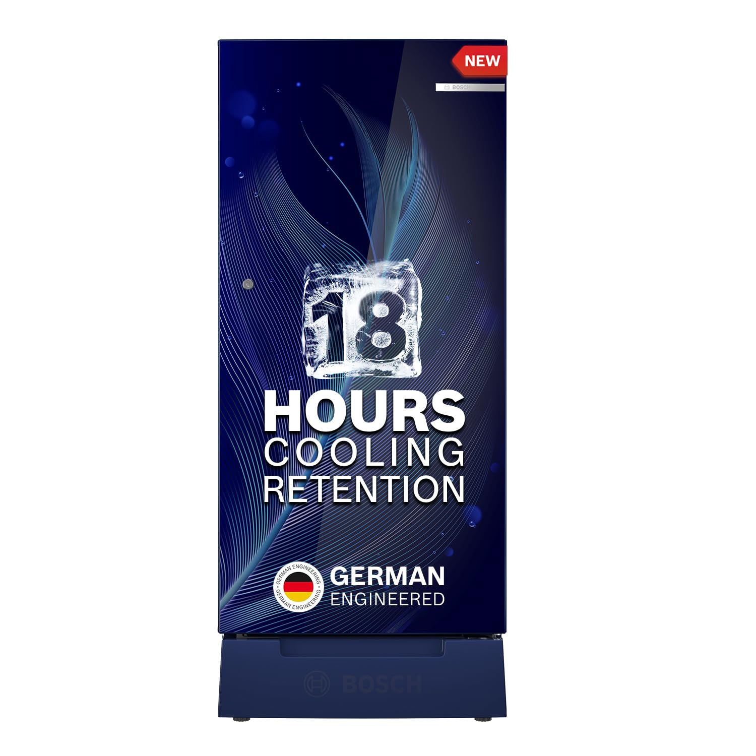 Bosch 187 L, 3 Star, Single Door Refrigerator with Industry's largest vegetable box* & largest Beverage space (CST18S23NI, Fine Steel) | 18 Hour Cooling Retention during powercut, 2.5x Faster Cooling