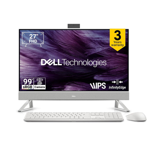 Dell 27 All-In-One EC27250, Intel Core 7 150U, 16GB|1TB|NVIDIA GeForce MX570A 2GB, Win11+Office H&S 2024, 27" FHD Touch Display with Wide Viewing Angle, Pearl White Cover+Molded Speaker Grill, 7.02 Kg