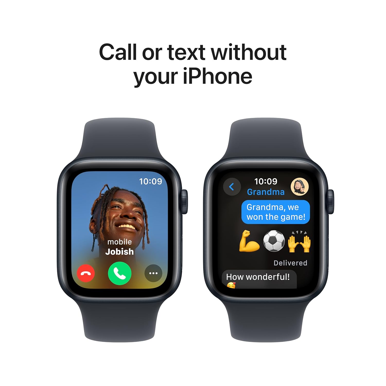 Apple Watch SE (2nd Gen, 2023) [GPS 44mm] Smartwatch with Midnight Aluminum Case with Midnight Sport Band. Fitness & Sleep Tracker, Crash Detection, Heart Rate Monitor, Retina Display