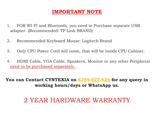 Cyntexia Computer Desktop PC (Windows Intel Core i7-4770 || 16GB RAM || 1TB SSD || HDMI || VGA || Ethernet || HD Graphics 4600 || USB 3.0 || Win 11) Basic Software Installed, Black