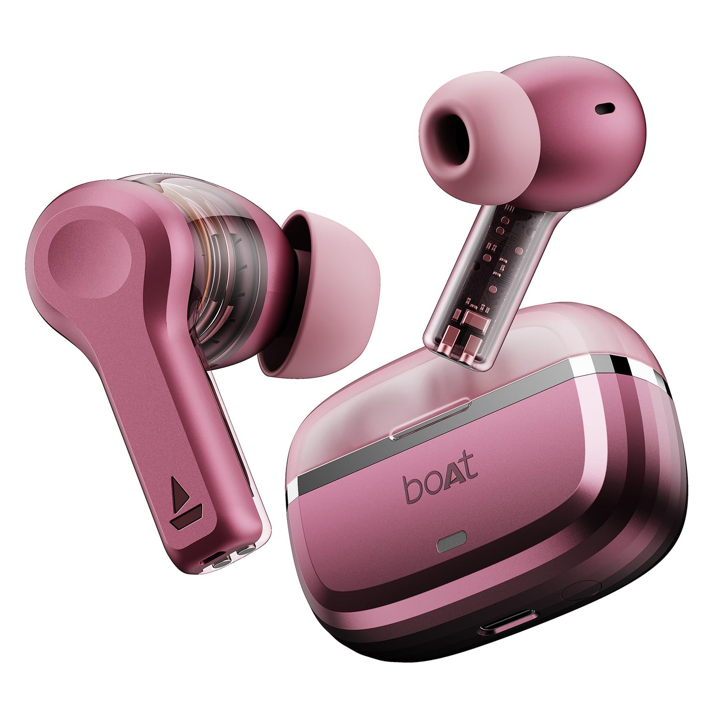 boAt Nirvana Space, 360º Spatial Audio, Active Noise Cancellation (~32dB), 100Hrs Battery,4Mics ENx, Fast Charge, v5.3 Bluetooth Earbuds, TWS Ear Buds Wireless Earphones with mic (Cosmic Black)