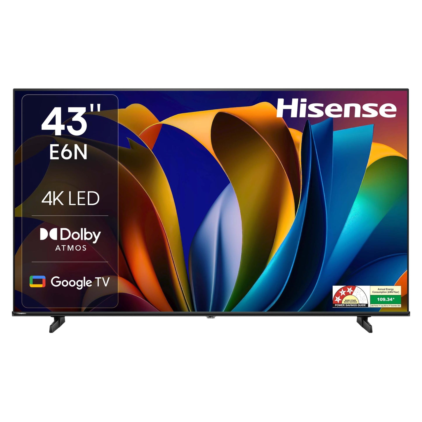 Hisense 139 cm (55 inches) E6N Series 4K Ultra HD Smart LED Google TV 55E6N (Black)