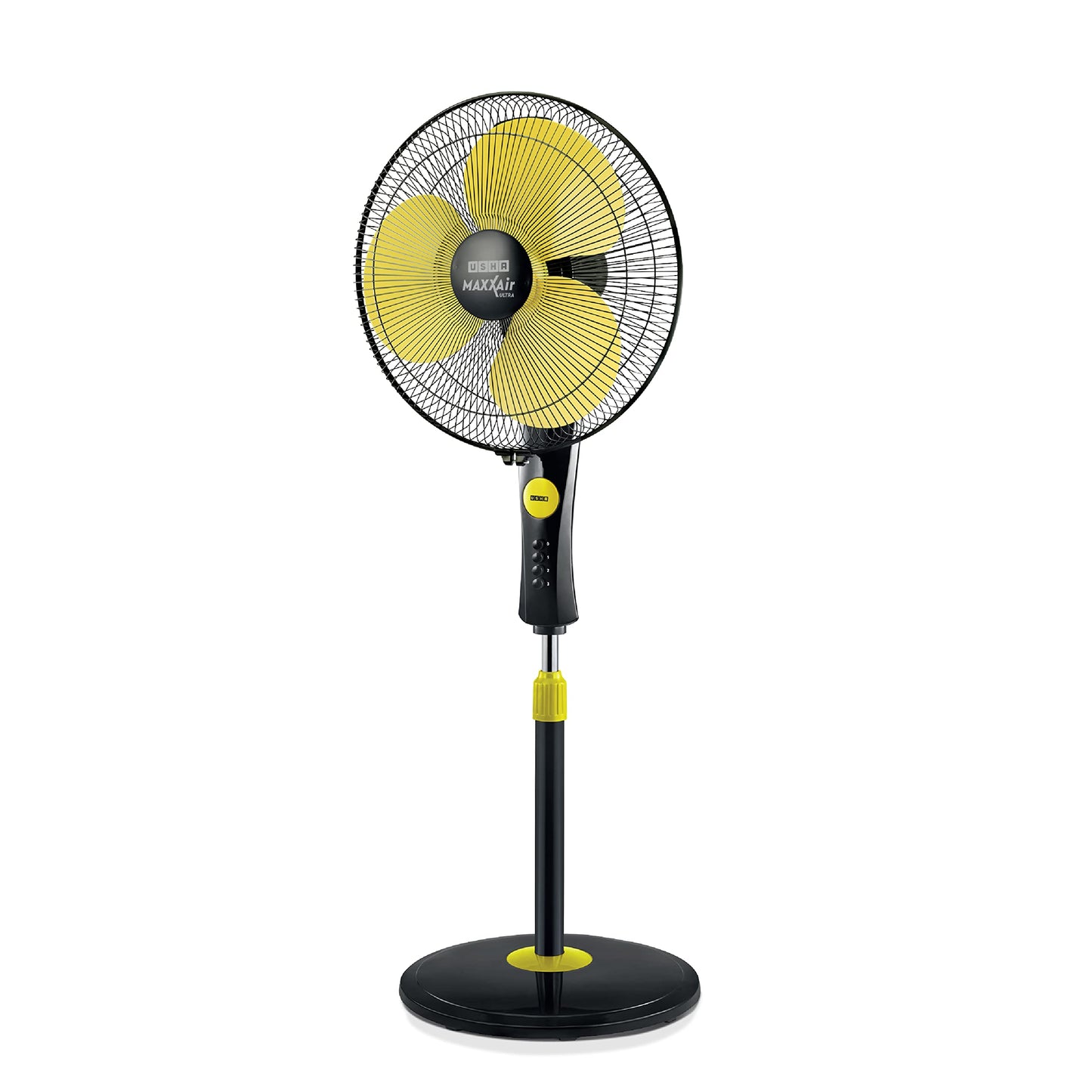 USHA Maxx Air Ultra Pedestal Fan | 400MM Sweep Size | 1350 RPM | Aerodynamic Blade Design for High Air Delivery | Anti - Rust Protection | Copper Motor | Light Blue