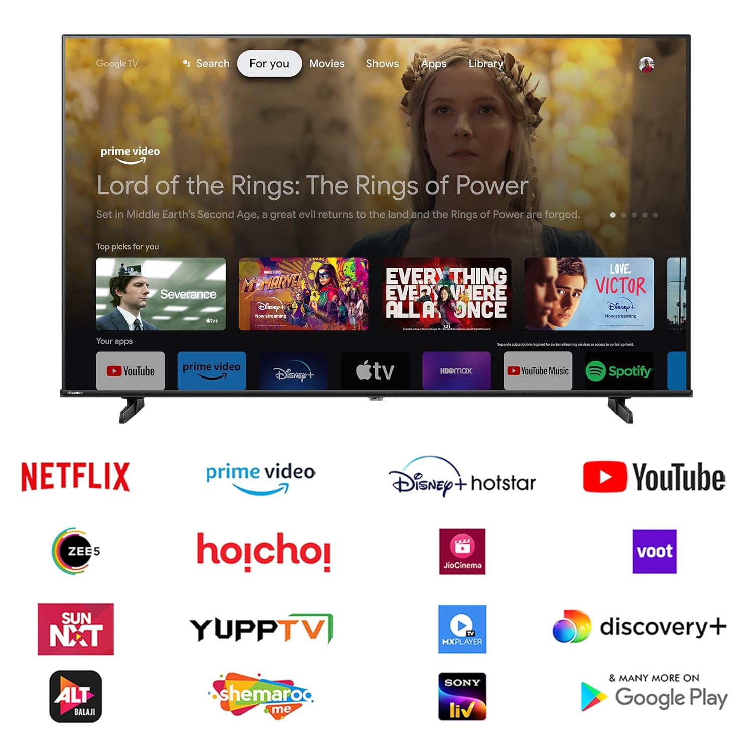Hisense 139 cm (55 inches) E6N Series 4K Ultra HD Smart LED Google TV 55E6N (Black)