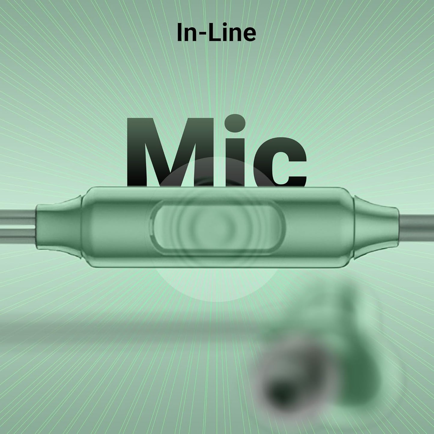 ZEBRONICS Buds 50, 3.5mm, in-Ear, Wired Earphones, in-Line MIC, 10mm Neodymium Bass Drivers, 1.2m Soft Silicon Cable, Magnetic Earbuds, Compatible with Mobile | Tablet | Laptop (Green)