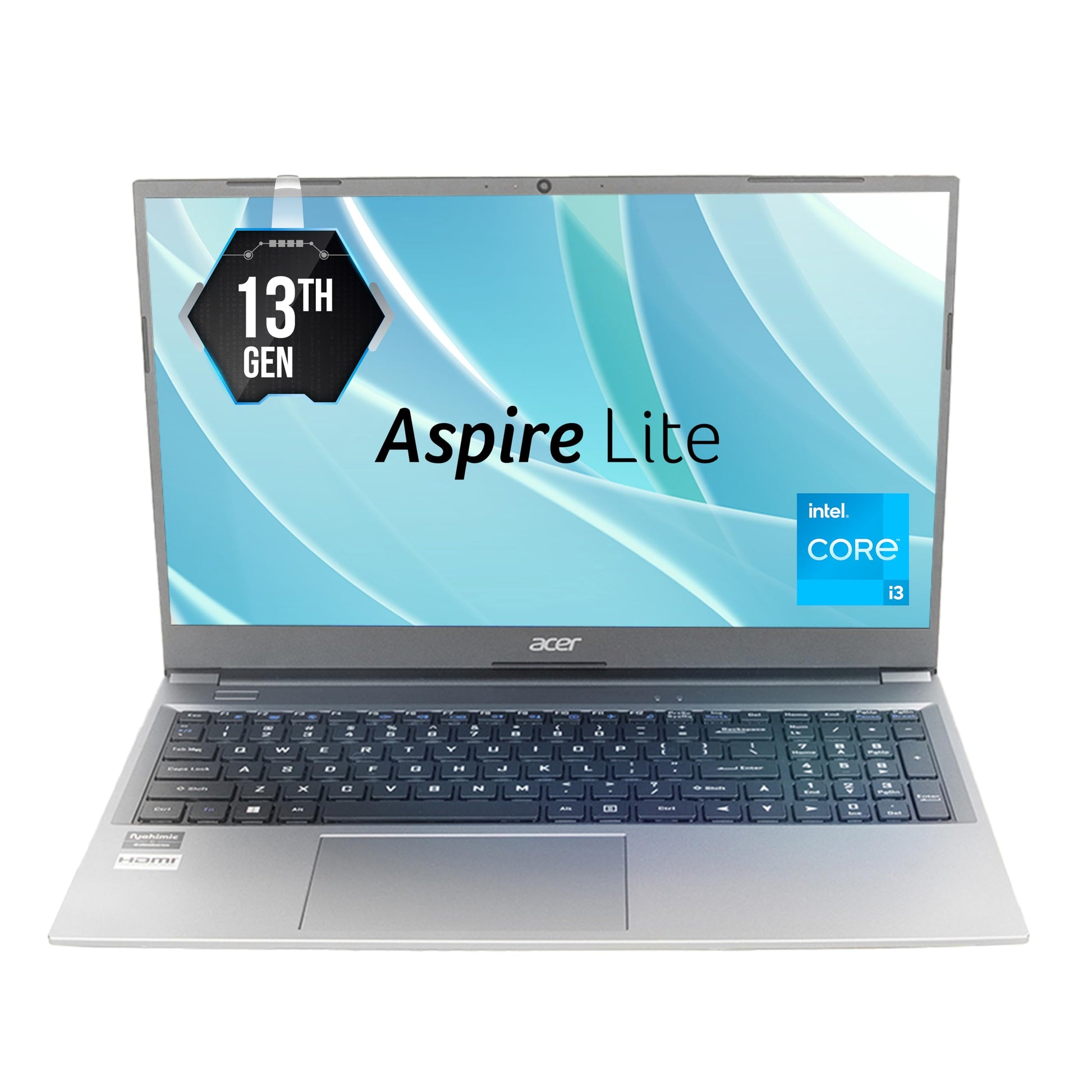 Acer Aspire Lite,13th Gen, Intel Core i3-1305U, 16GB RAM, 512GB SSD, Full HD, 15.6"/39.62cm, Windows 11 Home, Steel Gray, 1.59KG, AL15-53, Metal Body, 36 WHR, Thin and Light Premium Laptop