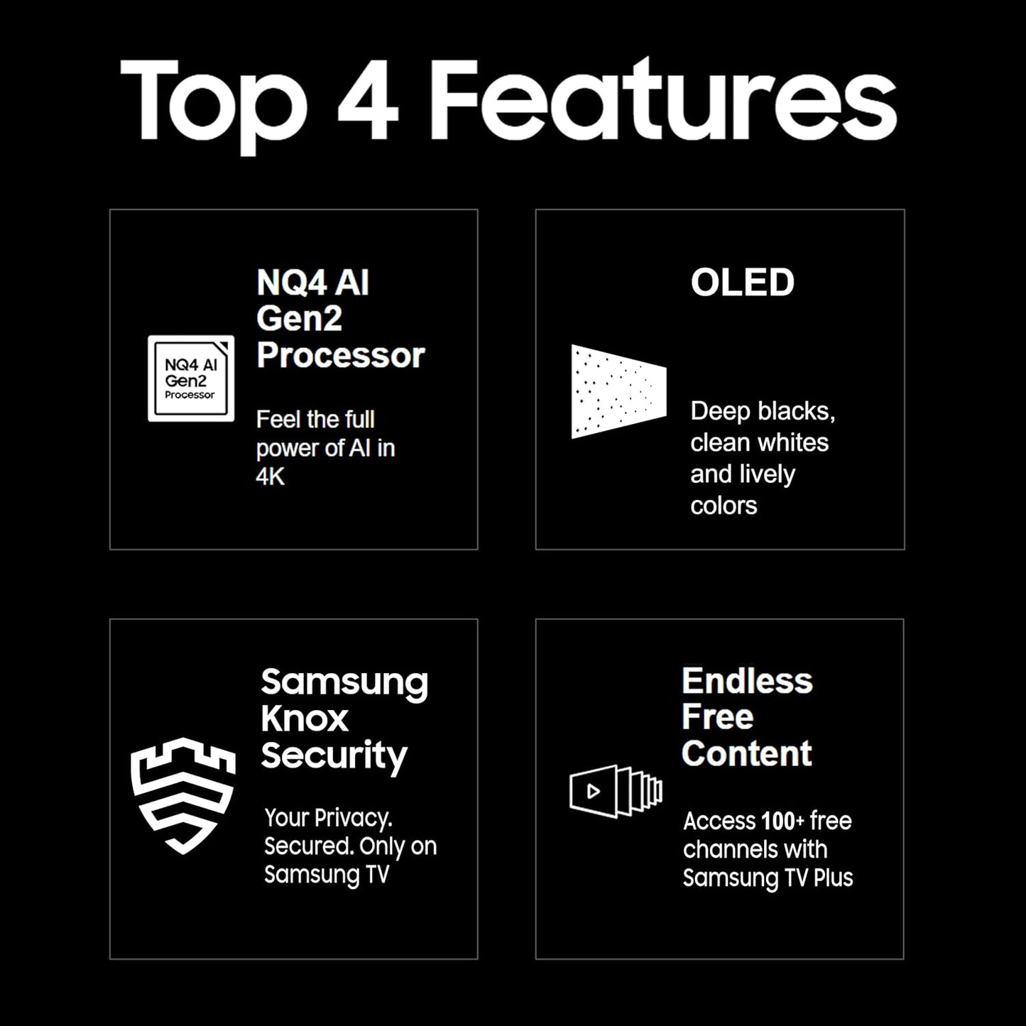 Samsung 195 cm (77 inches) 4K Ultra HD Smart OLED TV QA77S90DAELXL (Graphite Black)