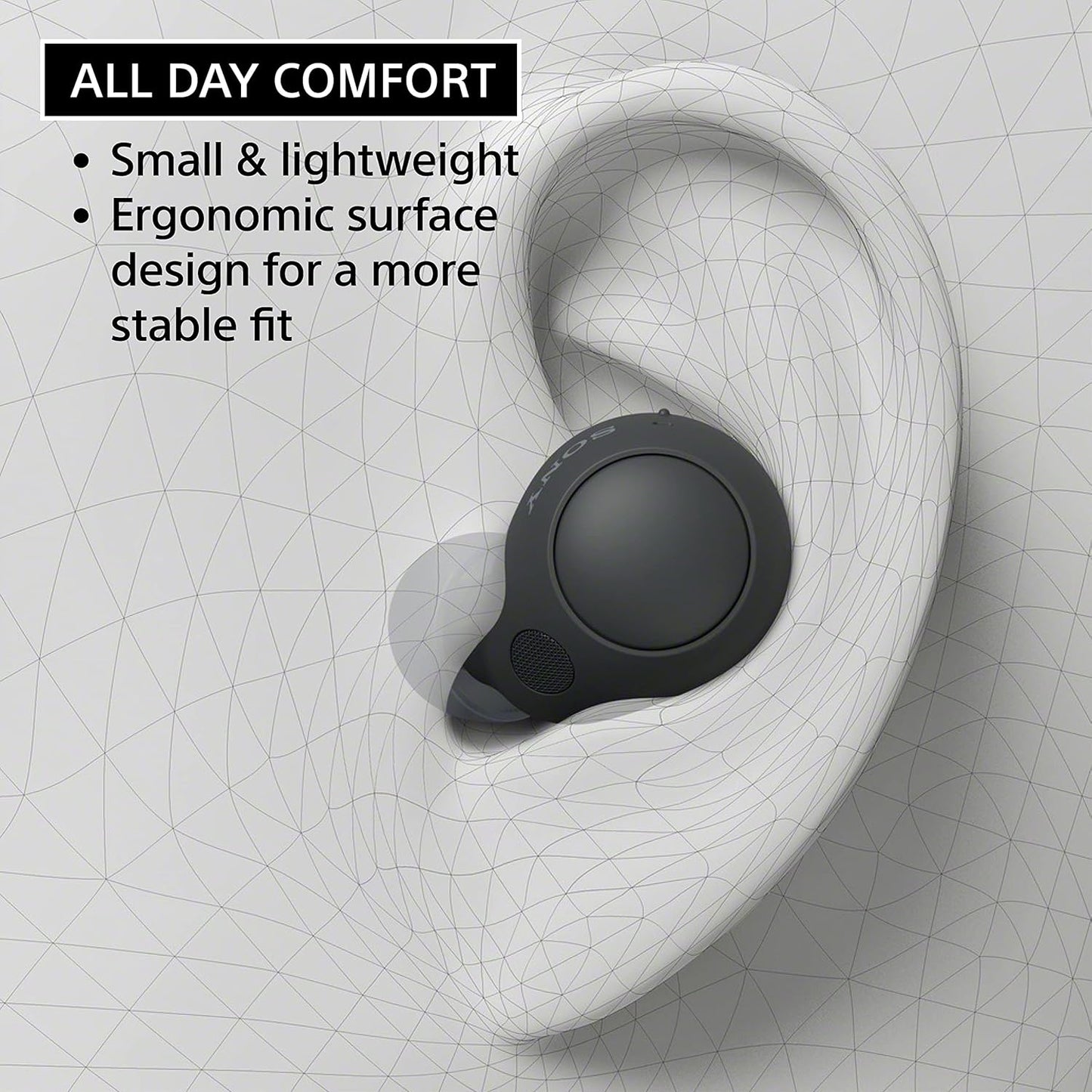 Sony WF-C700N Noise Cancellation Bluetooth Earbuds with Mic, TWS, Up to 20Hrs Battery, Adaptive Sound Control- Black