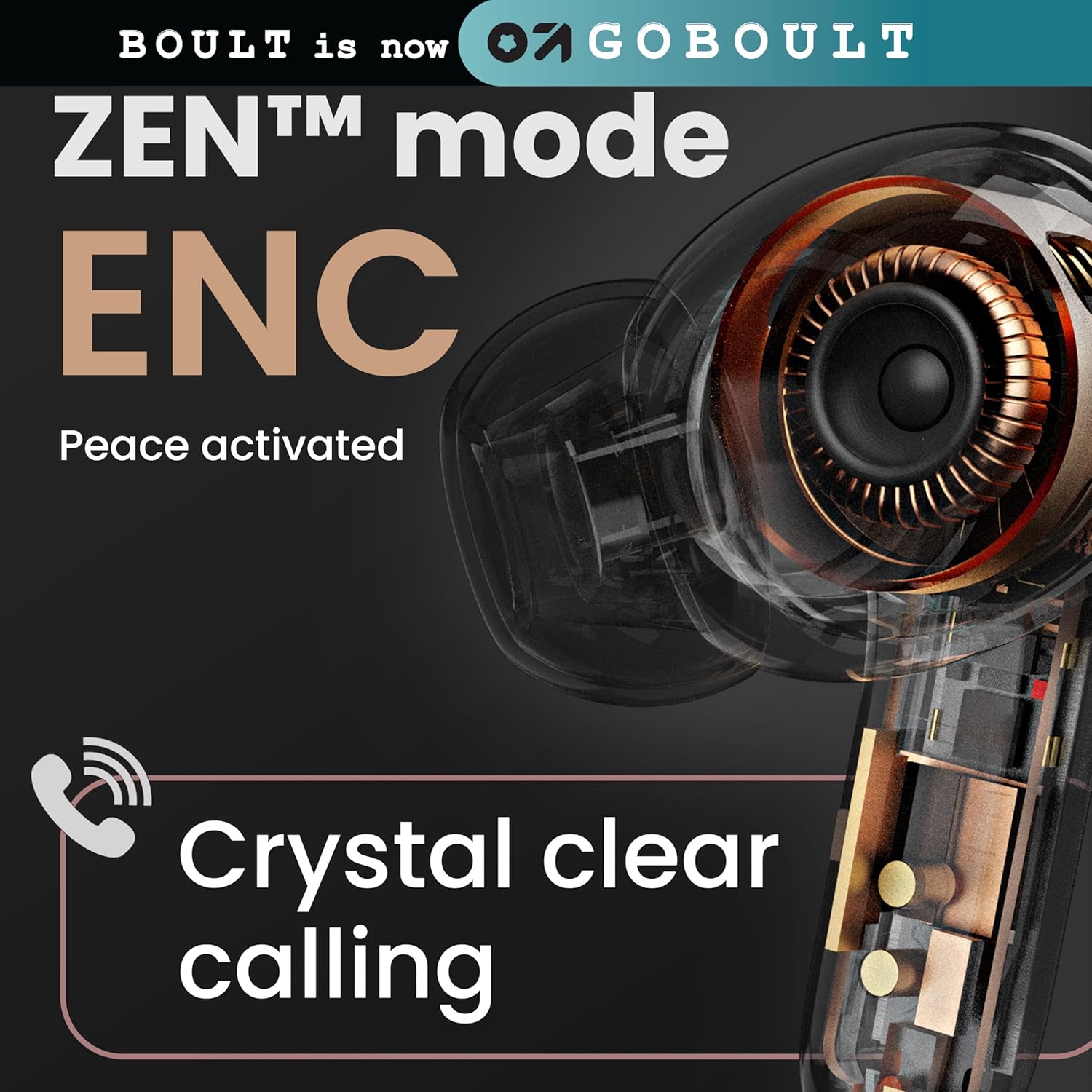 Boult GOBOULT Z20 Truly Wireless Bluetooth Ear Buds with 51H Playtime,Zen Calling ENC Mic,Made in India,Low Latency Gaming,Touch Controls,Rich Bass Drivers,TWS Earbuds Bluetooth Wireless(Pine Green)