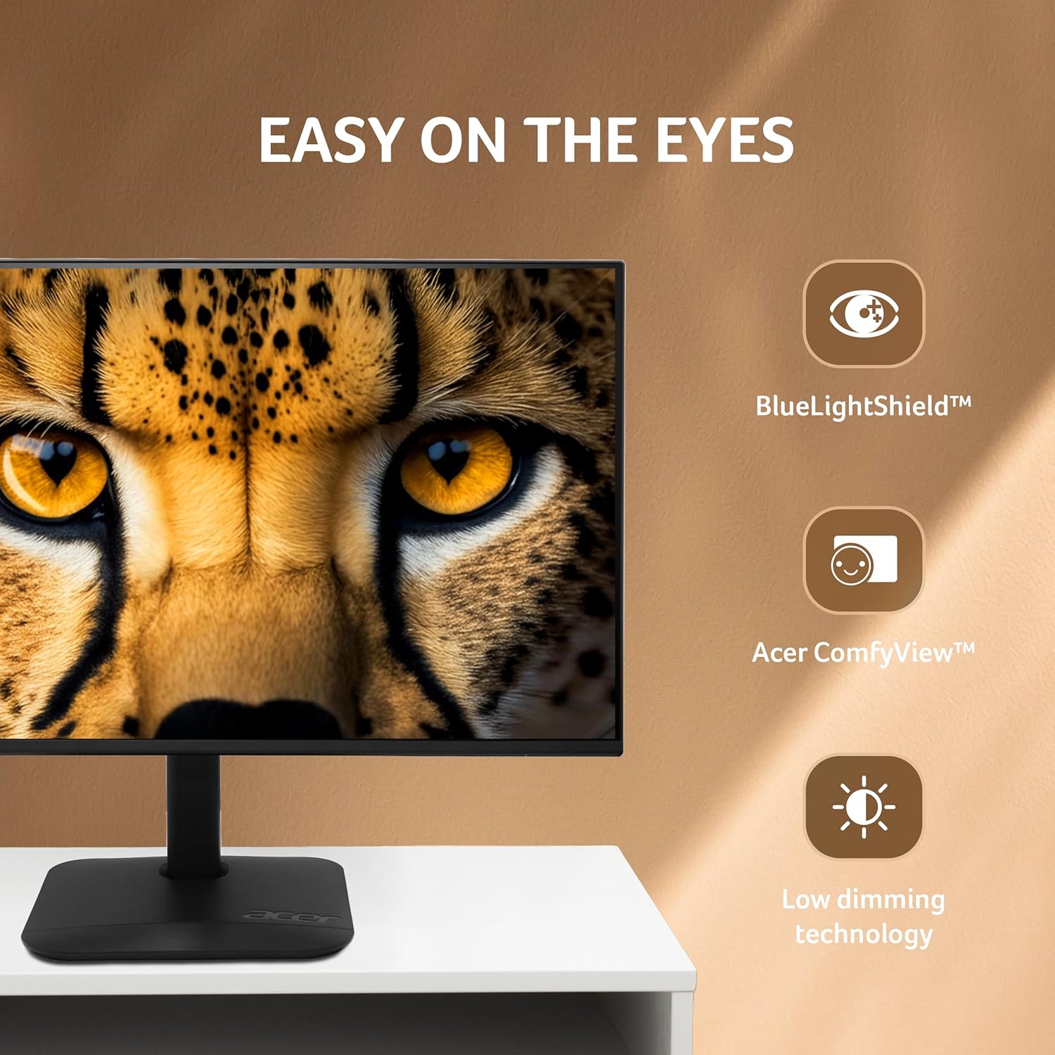 Acer KA270 P6 27 Inch IPS Full HD Backlit LED Monitor I 144Hz Refresh Rate, 1MS VRB, AMD FreeSync I 99% sRGB I 1 x VGA 1 x HDMI with Inbox HDMI Cable I Zero Frame Design I Eye Care I Stereo Speakers