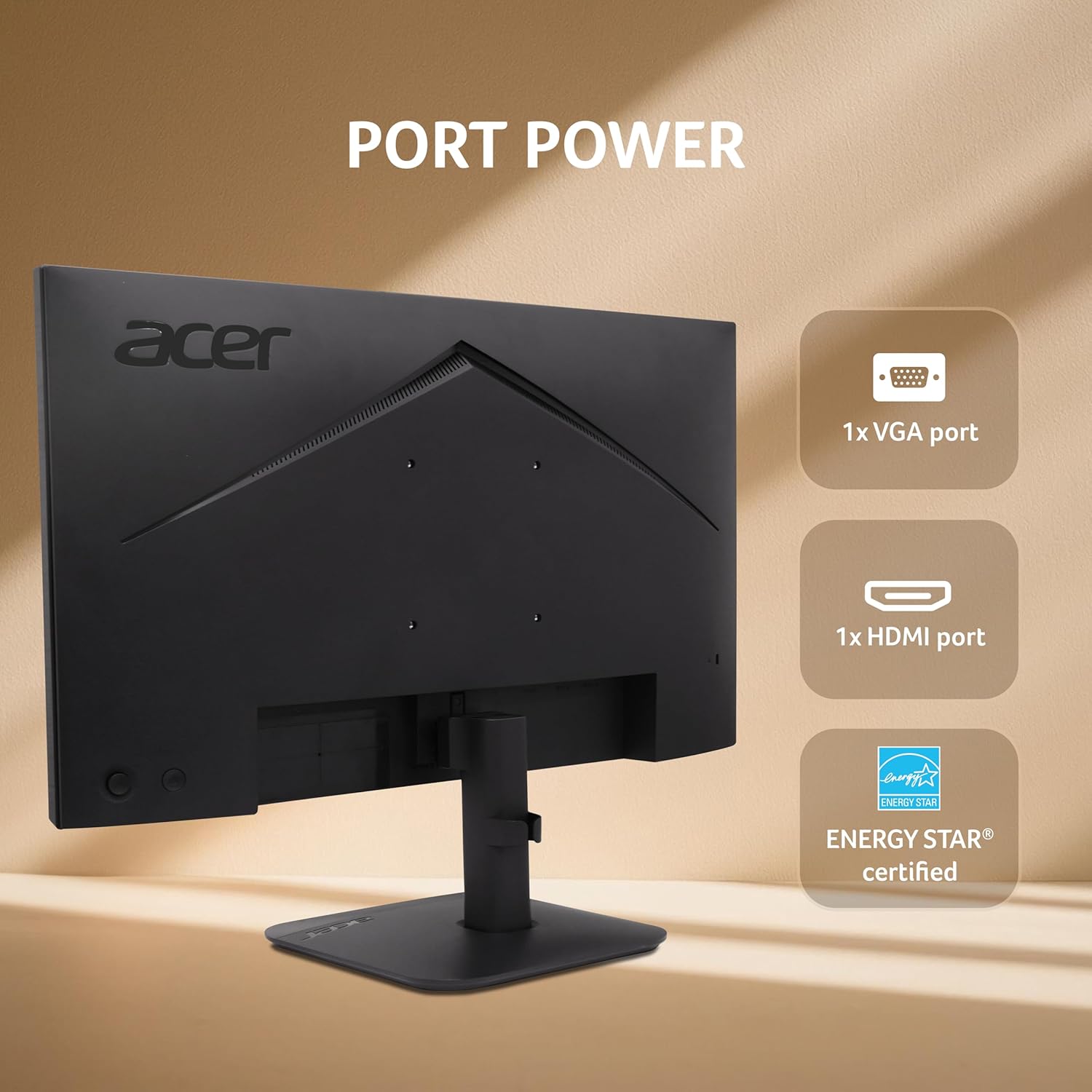 Acer KA270 P6 27 Inch IPS Full HD Backlit LED Monitor I 144Hz Refresh Rate, 1MS VRB, AMD FreeSync I 99% sRGB I 1 x VGA 1 x HDMI with Inbox HDMI Cable I Zero Frame Design I Eye Care I Stereo Speakers