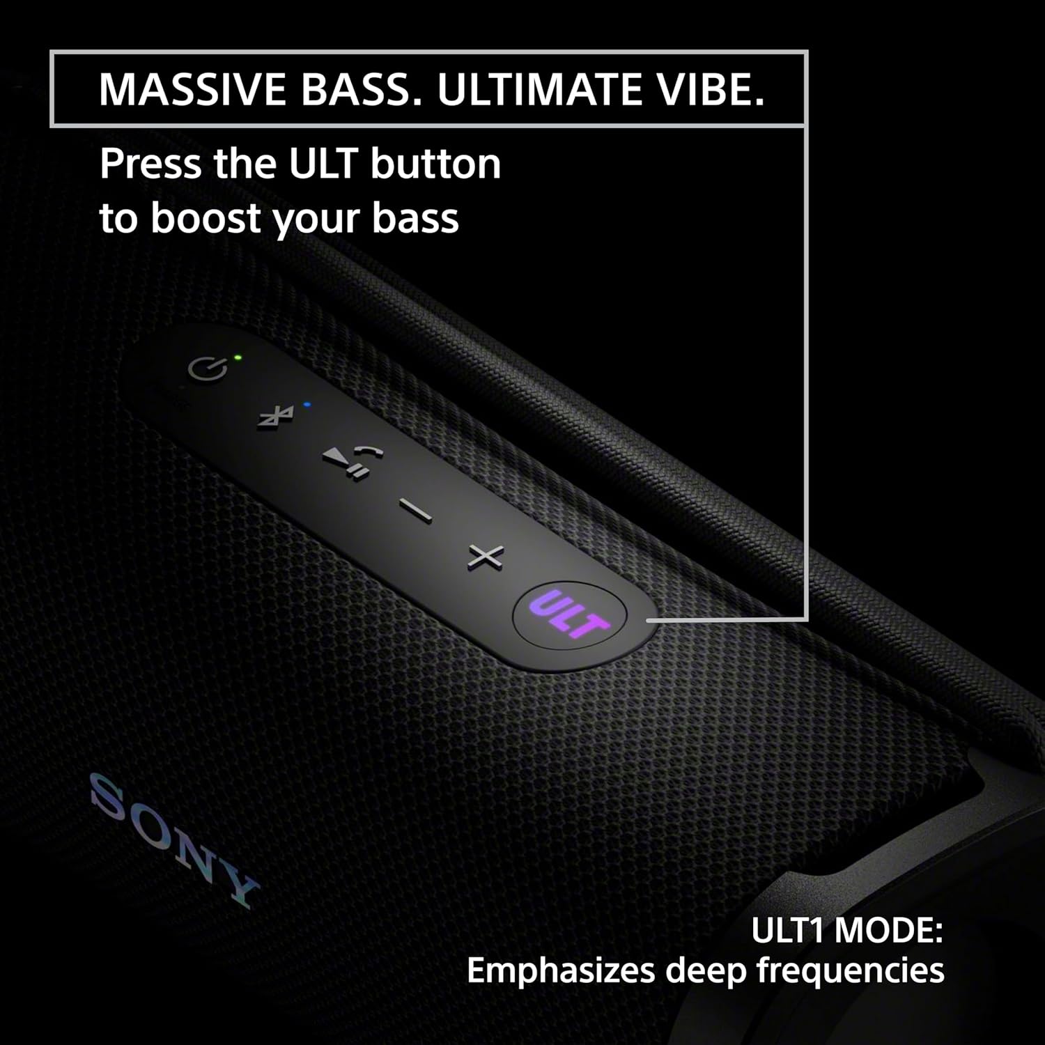 Sony ULT Field 1 with Massive Bass,12hrs Playtime,Hands Free Calling (with MIC),IP67(Waterproof,Dustproof,Rustproof),Sound Connect App,Wireless Bluetooth Speaker-Black