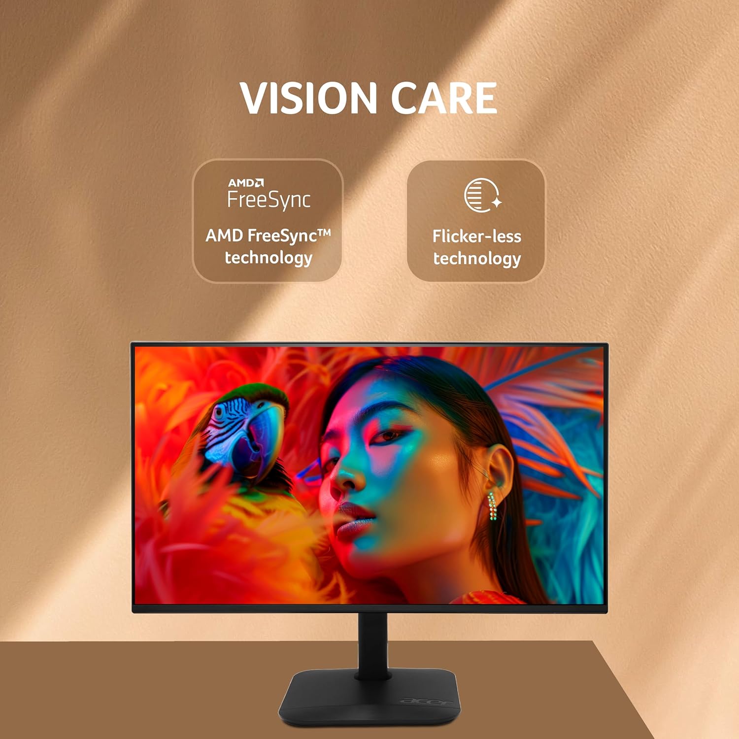 Acer KA270 P6 27 Inch IPS Full HD Backlit LED Monitor I 144Hz Refresh Rate, 1MS VRB, AMD FreeSync I 99% sRGB I 1 x VGA 1 x HDMI with Inbox HDMI Cable I Zero Frame Design I Eye Care I Stereo Speakers