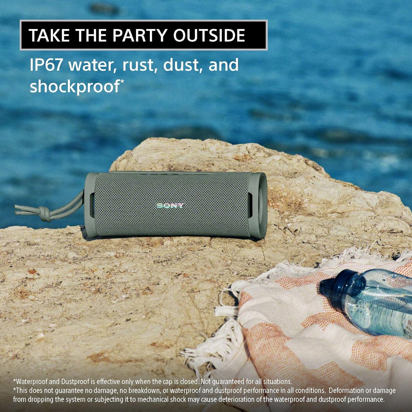 Sony ULT Field 1 with Massive Bass,12hrs Playtime,Hands Free Calling (with MIC),IP67(Waterproof,Dustproof,Rustproof),Sound Connect App,Wireless Bluetooth Speaker-Black