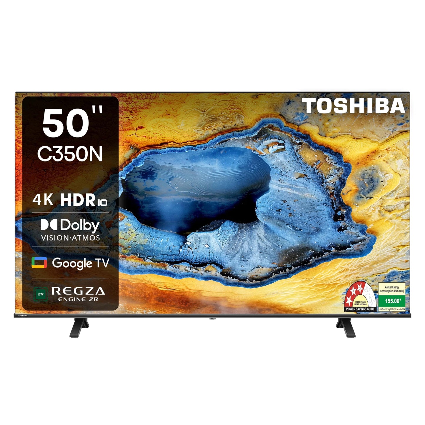 TOSHIBA 189 cm (75 inches) C350NP Series 4K Ultra HD Smart LED Google TV 75C350NP (Black)